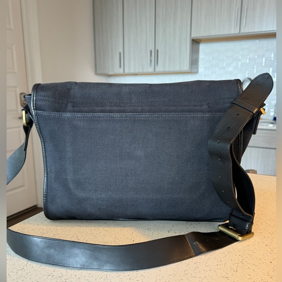 MULBERRY Messenger Satchel Document Shoulder Bag Gray Canvas - Picture 5 of 16